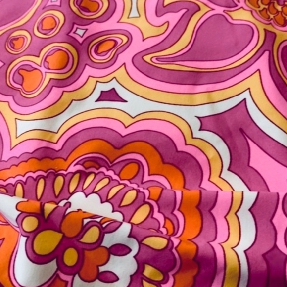 Trina Turk Morning Sunrise One Piece Plunge Swimsuit Pink Aqua White Size 22W - Picture 5 of 5